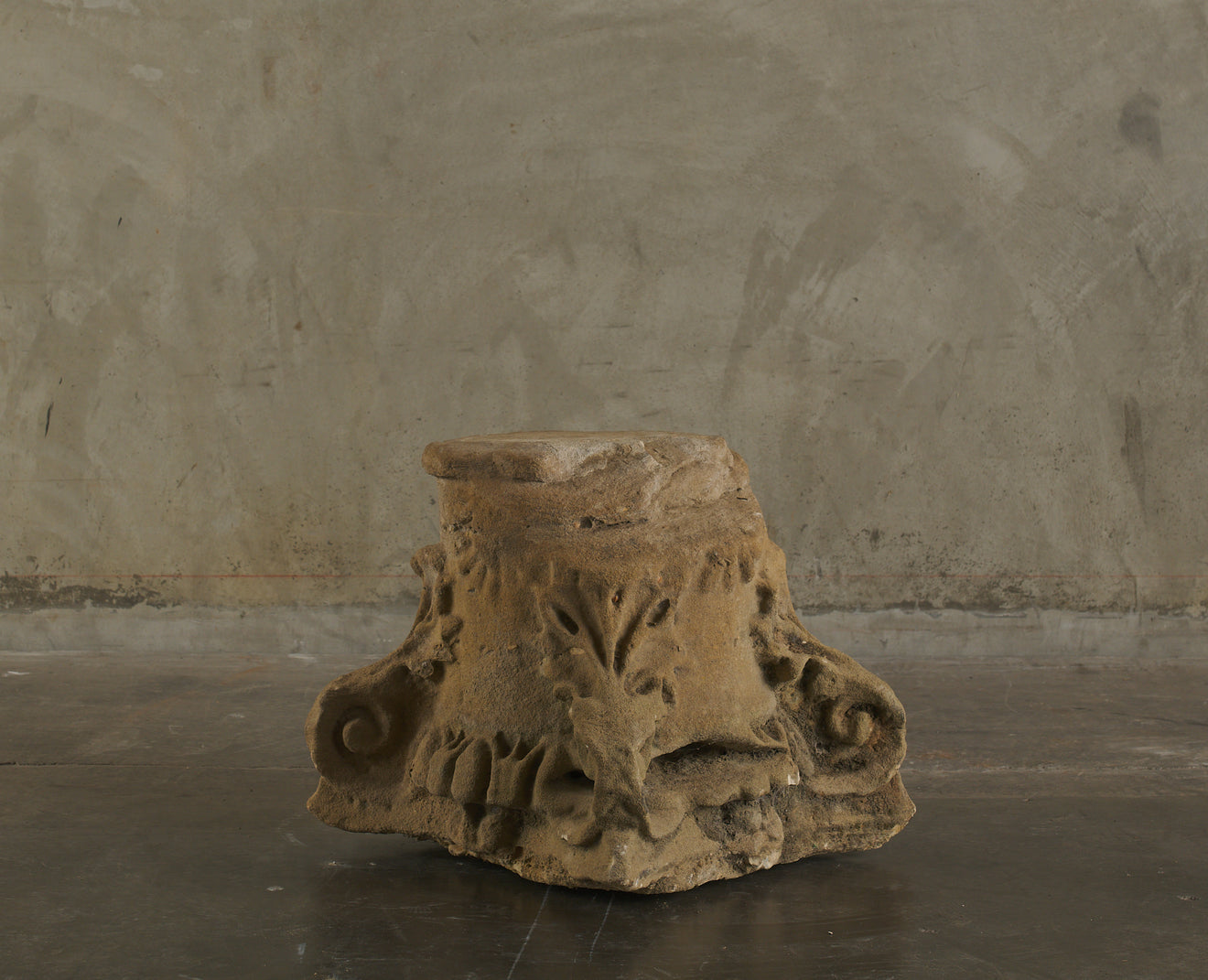 CARVED CAPITAL LIMESTONE FRAGMENT(s)
